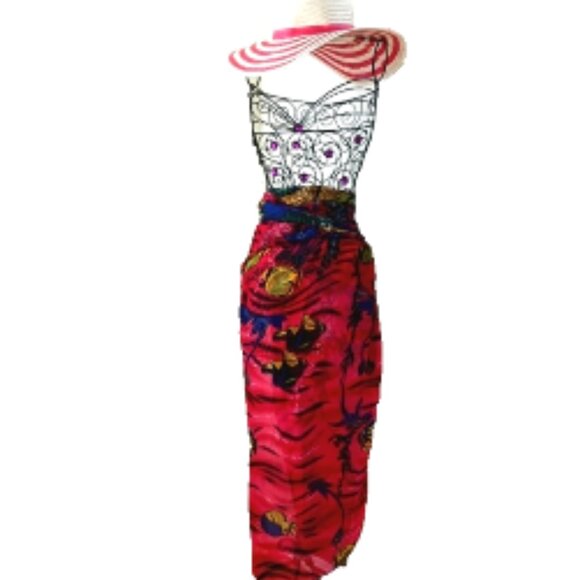 NEW Lot Bathing Suit Coverup, Large Canvas Beach Bag, Wide Brim Floppy Beach Hat - Picture 6 of 17